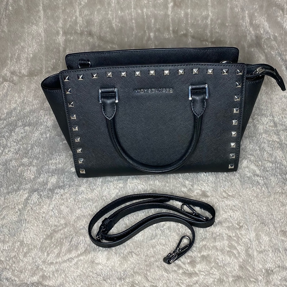 Michael Kors Black Studded Convertible